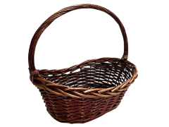 Корзина ива 40x30xH12/16xHH35, коричневый