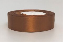 Лента атлас 2,5см*25ярд, золотисто-коричневый 158