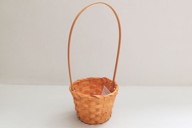Корзина бамбук 13*9,5/28см, оранжевый стаканчик