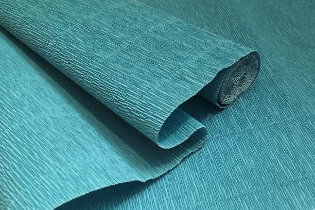 Бумага гофрированная 17/E3 лазурный тифани, 180гр., 50*250см