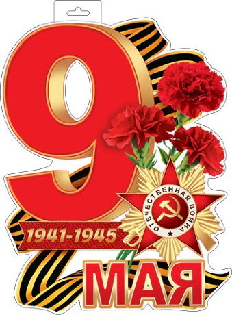 0-35 Плакат 9 МАЯ, гвоздики