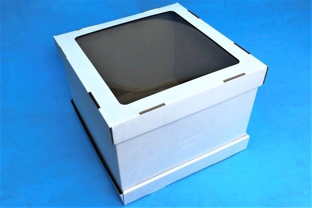 Коробка 30*30*20см Strong, с окном, белый, 1/10