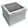 Коробка 30*30*20см Strong, с окном, белый, 1/10