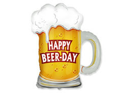 Шар фольгированный Кружка пивная 71см Happy Beer Day