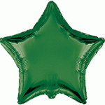 Шар фольгированный 18", Звезда металлик Green