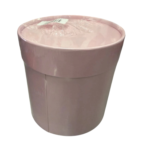 Коробка цилиндр д14см, розовый , 1/10