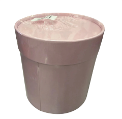 Коробка цилиндр д14см, розовый , 1/10