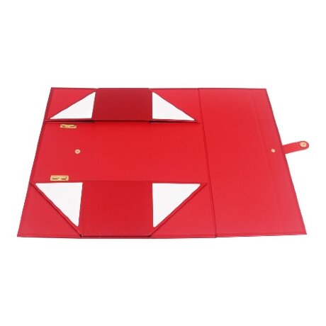 Коробка 33,5*10,2*10,1см, бордовый с ручкой