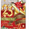 2-01 Двойная открытка 23 февраля, шт.