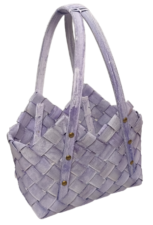 Корзина секвойя 22*15*14/18,5/34см, сумка, сиреневый