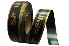 Лента полипропиленовая Вечная память 20мм*25ярд, чёрный