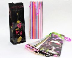 Сумка 12*36*8,8см, ассорти, под бутылку, шт, 1/20