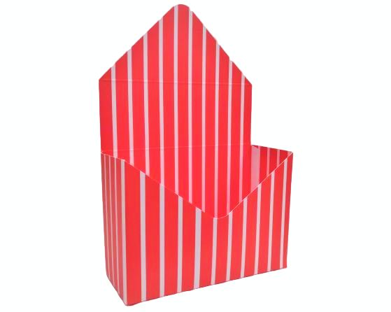 Конверт 20*30*8см Полоски, красный/белый, 1/10