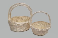 Набор корзин ива, 35*35*14/35см, 30*30*12,5/30см, 25*25*11/25см, 3 шт, натуральный	