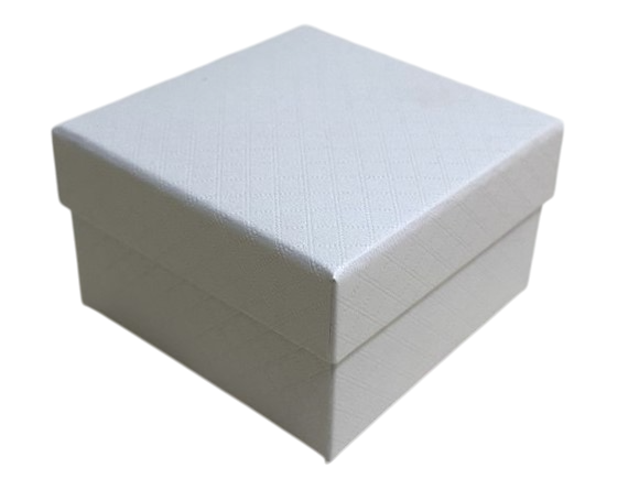 Коробка 9*9*5,5 Ромбики, белый,1/12