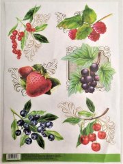 Декупажная карта А4 Ягоды