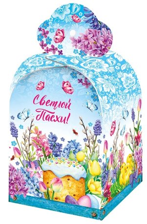 Коробка 11,5*11,5*18см Пасхальная Гиацинт, 1/10