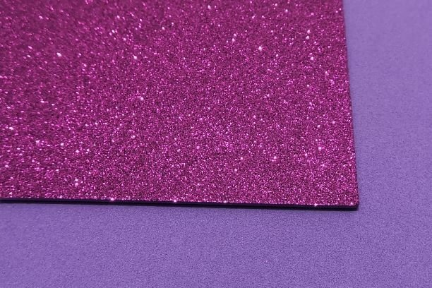Глиттерный фоамиран 20*30см, 2мм, фиолетовый M, 1/10