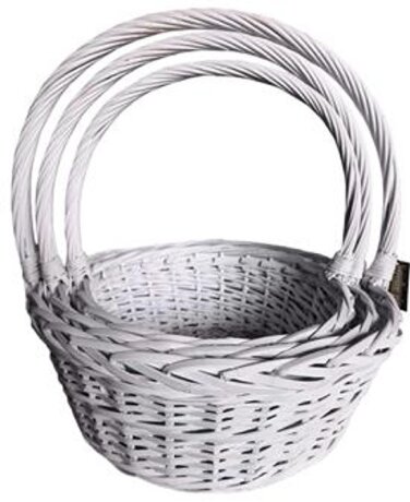 Набор корзин  50*H20см TH50см, белый, 3шт
