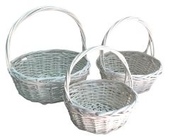 Набор ива 35*35*14/35см, белый, 3 шт.