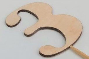 Вставка Цифра 3, 15*25см, шт., 1/10