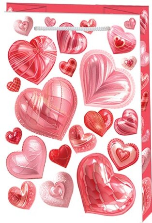 10-20 Сумка 13,5*18*6см Сердечки, 1/10