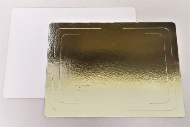 Подложка прямоугольник 30*40см, 3,5мм, золото/жемчуг, 1/10