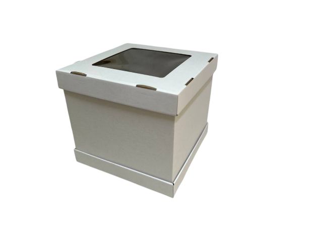 Коробка 30*30*30см Cube Box, окно, белый, 1/25
