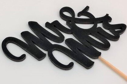 Вставка Mr & mrs, макет 2, чёрный, 15*25см, шт., 1/10