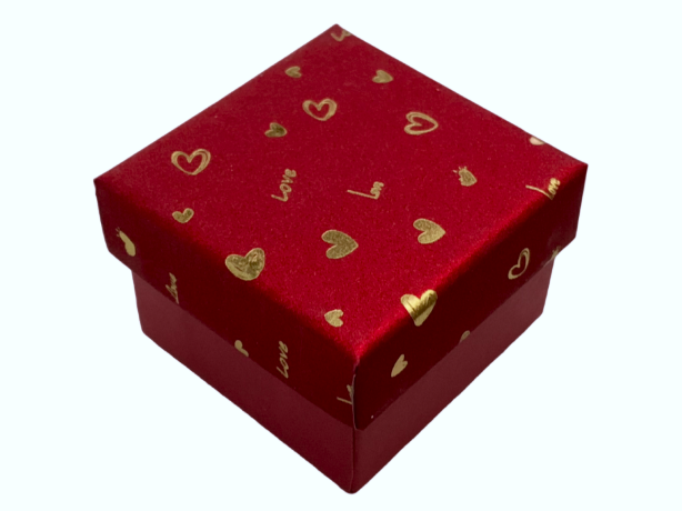 Коробка 5*5*2см Love, красный, 1/24