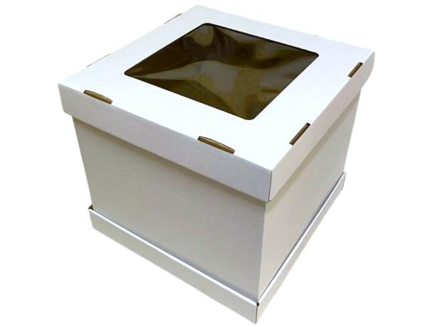 Коробка 32,5*32,5*30см Cube Box, окно, белый, 1/25