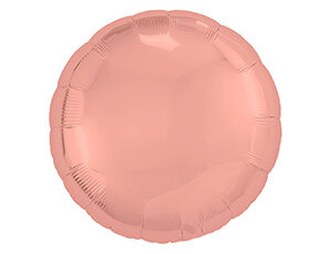 Шар фольгированный 18" Круг металлик Coral Pink