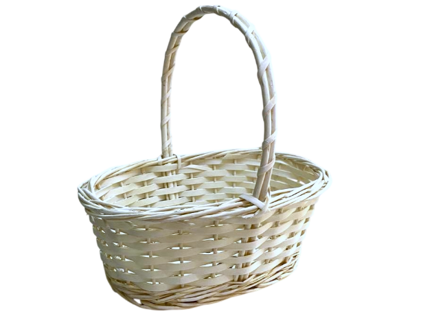 Корзина ива 30*22*11*28CM, белый