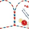 2-01 Двойная открытка Валентинка, микс, 10 шт.
