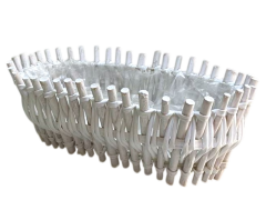 Корзина ива 33x18xH12 B28x12 см,. белый