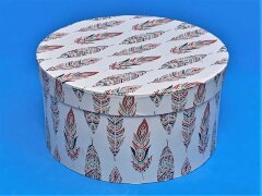 Коробка цилиндр 18*18*8,8см, Перо