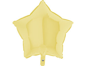 Шар фольгированный 18", Звезда пастель Matte Yellow