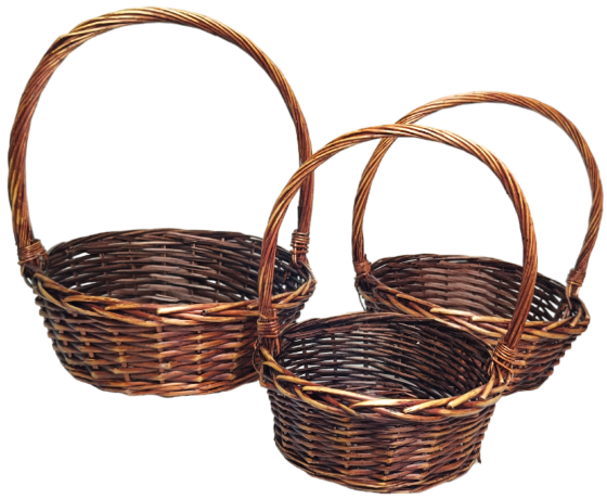 Набор ива 38*H14/45см, коричневый, 3 шт.