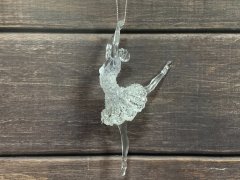 Украшение подвесное Балерина, 7*14см, прозрачный/белый, 1/6