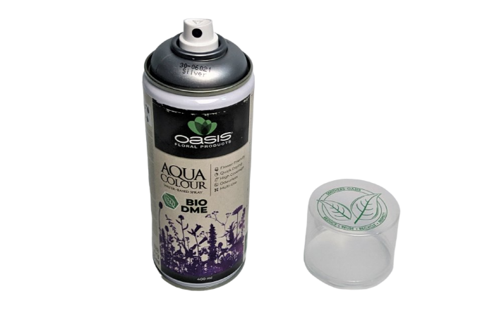 Спрей-краска Oasis Aqua Color на водной основе с металлическим блеском, серебро арт. 30-06021