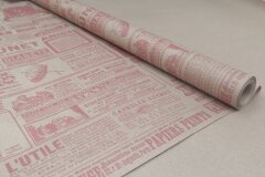 Бумага крафт Винтажная газета 70см*10м, бордо